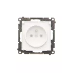 Simon 55 WMDW-50122x-111A Gniazdo wtyczkowe do wersji IP44 bez uszczelki (moduł) 16 A, 250 V~, szybkozłącza. Klapka transparentna; Biały mat