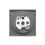 Simon 55 WMDW-P0121x-116 Pokrywa gniazda wtyczkowego pojedynczego z klapką w kolorze pokrywy do: SGZ1CM, SGZ1M; Grafitowy mat