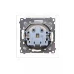 Simon 55 WMDW-50123x-114 Gniazdo wtyczkowe do wersji IP44 z uszczelką (moduł) 16 A, 250 V~, szybkozłącza. Klapka w kolorze pokrywy; Jasnoszary mat