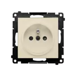 Simon 55 WMDW-0011S2-144 Gniazdo wtyczkowe pojedyncze z uziemieniem i przesłonami (moduł) 16 A, 250 V~, szybkozłącza; Szampański mat