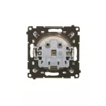 Simon 55 WMDW-0011S2-144 Gniazdo wtyczkowe pojedyncze z uziemieniem i przesłonami (moduł) 16 A, 250 V~, szybkozłącza; Szampański mat