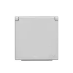 Simon 55 WMDW-P0121x-143 Pokrywa gniazda wtyczkowego pojedynczego z klapką w kolorze pokrywy do: SGZ1CM, SGZ1M; Aluminium mat