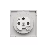 Simon 55 WMDW-P0121x-143 Pokrywa gniazda wtyczkowego pojedynczego z klapką w kolorze pokrywy do: SGZ1CM, SGZ1M; Aluminium mat