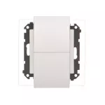 Simon 55 WMDW-00200O-114 Gniazdo wtyczkowe podwójne do wersji IP44 z uszczelką (moduł) 16 A, 250 V~, szybkozłącza. Klapka w kolorze pokrywy; Jasnoszary mat