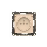 Simon 55 WMDW-50123x-144A Gniazdo wtyczkowe do wersji IP44 z uszczelką (moduł) 16 A, 250 V~, szybkozłącza. Klapka transparentna; Szampański mat