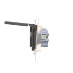 Simon 55 WMDW-50123x-149 Gniazdo wtyczkowe do wersji IP44 z uszczelką (moduł) 16 A, 250 V~, szybkozłącza. Klapka w kolorze pokrywy; Czarny mat