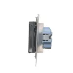 Simon 55 WMDW-50123x-116A Gniazdo wtyczkowe do wersji IP44 z uszczelką (moduł) 16 A, 250 V~, szybkozłącza. Klapka transparentna; Grafitowy mat