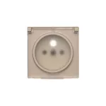 Simon 55 WMDW-P0121x-144A Pokrywa gniazda wtyczkowego pojedynczego z klapką transparentą do: SGZ1CM, SGZ1M; Szampański mat