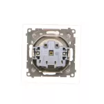 Simon 55 WMDW-50123x-144 Gniazdo wtyczkowe do wersji IP44 z uszczelką (moduł) 16 A, 250 V~, szybkozłącza. Klapka w kolorze pokrywy; Szampański mat