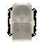 Simon 55 WMDW-00200O-144A Gniazdo wtyczkowe podwójne do wersji IP44 z uszczelką (moduł) 16 A, 250 V~, szybkozłącza. Klapka transparentna; Szampański mat