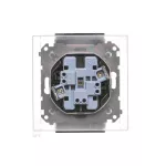 Simon 55 WMDW-00200O-149 Gniazdo wtyczkowe podwójne do wersji IP44 z uszczelką (moduł) 16 A, 250 V~, szybkozłącza. Klapka w kolorze pokrywy; Czarny mat