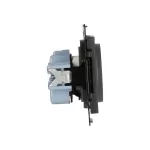 Simon 55 WMDW-0011S2-116 Gniazdo wtyczkowe pojedyncze z uziemieniem i przesłonami (moduł) 16 A, 250 V~, szybkozłącza; Grafitowy mat