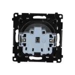 Simon 55 WMDW-0011S2-116 Gniazdo wtyczkowe pojedyncze z uziemieniem i przesłonami (moduł) 16 A, 250 V~, szybkozłącza; Grafitowy mat