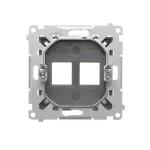 Simon 55 WMDA-P91xx3-116 Pokrywa gniazd teleinformatycznych na Keystone płaska podwójna (moduł); Grafitowy mat