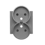 Simon 55 WMDW-P01311-116 Pokrywa gniazda wtyczkowego podwójnego do: SGZ2CM; Grafitowy mat