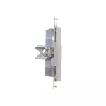 Simon 55 WMDA-P91xx3-143 Pokrywa gniazd teleinformatycznych na Keystone płaska podwójna (moduł); Aluminium mat