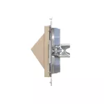 Simon 55 WMDA-P97xx7-144 Pokrywa gniazd teleinformatycznych na Keystone skośna podwójna z polem opisowym (moduł); Szampański mat