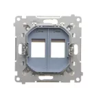 Simon 55 WMDA-P91xx3-144 Pokrywa gniazd teleinformatycznych na Keystone płaska podwójna (moduł); Szampański mat