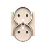 Simon 55 WMDW-P01311-144 Pokrywa gniazda wtyczkowego podwójnego do: SGZ2CM; Szampański mat