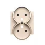 Simon 55 WMDW-P01311-144 Pokrywa gniazda wtyczkowego podwójnego do: SGZ2CM; Szampański mat