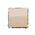 Simon Basic WMUL-011xxx-9011 Łącznik jednobiegunowy z podświetleniem LED (moduł) 10AX, 250V~, szybkozłącza; beż