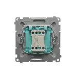 Simon Basic WMUL-011xxx-J011 Łącznik jednobiegunowy z podświetleniem LED (moduł) 10AX, 250V~, szybkozłącza; stal inox