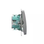 Simon Basic WMUL-011xxx-H011 Łącznik jednobiegunowy z podświetleniem LED (moduł) 10AX, 250V~, szybkozłącza; satynowy