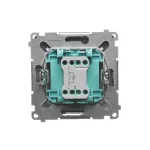 Simon Basic WMUL-011xxx-H011 Łącznik jednobiegunowy z podświetleniem LED (moduł) 10AX, 250V~, szybkozłącza; satynowy