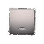 Simon Basic WMUL-011xx1-J011 Łącznik jednobiegunowy (moduł) z sygnalizacją załączenia, 10AX, 250V~, szybkozłącza; stal inox