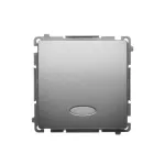 Simon Basic WMUL-011xx1-H011 Łącznik jednobiegunowy (moduł) z sygnalizacją załączenia, 10AX, 250V~, szybkozłącza; satynowy