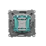 Simon Basic WMUL-011xx1-H011 Łącznik jednobiegunowy (moduł) z sygnalizacją załączenia, 10AX, 250V~, szybkozłącza; satynowy