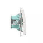 Simon Basic WMUL-050x2x-1011 Łącznik świecznikowy (moduł) 16AX, 250V~, zaciski śrubowe; biały