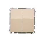 Simon Basic WMUL-051xxx-9011 Łącznik świecznikowy z podświetleniem LED (moduł) 10AX, 250V~, szybkozłącza; beż