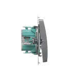 Simon Basic WMUL-060xxx-H011 Łącznik schodowy (moduł) 10AX, 250V~, szybkozłącza; satynowy