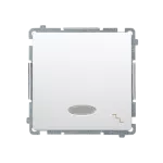 Simon Basic WMUL-061xxx-1011 Łącznik schodowy z podświetleniem LED (moduł) 10AX, 250V~, szybkozłącza; biały