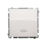 Simon Basic WMUL-061xxx-1011 Łącznik schodowy z podświetleniem LED (moduł) 10AX, 250V~, szybkozłącza; biały