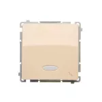 Simon Basic WMUL-061xxx-9011 Łącznik schodowy z podświetleniem LED (moduł) 10AX, 250V~, szybkozłącza; beż