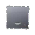 Simon Basic WMUL-061xxx-J011 Łącznik schodowy z podświetleniem LED (moduł) 10AX, 250V~, szybkozłącza; stal inox