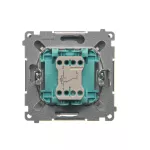 Simon Basic WMUL-061xxx-J011 Łącznik schodowy z podświetleniem LED (moduł) 10AX, 250V~, szybkozłącza; stal inox