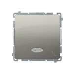 Simon Basic WMUL-061xxx-H011 Łącznik schodowy z podświetleniem LED (moduł) 10AX, 250V~, szybkozłącza; satynowy