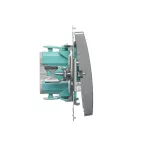 Simon Basic WMUL-061xxx-H011 Łącznik schodowy z podświetleniem LED (moduł) 10AX, 250V~, szybkozłącza; satynowy