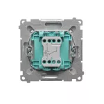 Simon Basic WMUL-061xxx-H011 Łącznik schodowy z podświetleniem LED (moduł) 10AX, 250V~, szybkozłącza; satynowy