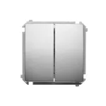 Simon Basic WMUL-0602xx-H011 Łącznik schodowy podwójny (moduł) 10AX, 250V~, zaciski śrubowe; satynowy