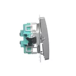 Simon Basic WMUL-0602xx-H011 Łącznik schodowy podwójny (moduł) 10AX, 250V~, zaciski śrubowe; satynowy