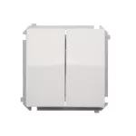 Simon Basic WMUL-0612xx-1011 Łącznik schodowy podwójny z podświetleniem LED (moduł) 10AX, 250V~, zaciski śrubowe; biały