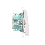 Simon Basic WMUL-0P0xxx-1011 Przycisk pojedynczy zwierny bez piktogramu (moduł) 10AX, 250V~, szybkozłącza; biały