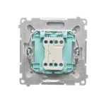 Simon Basic WMUL-0P0xxx-1011 Przycisk pojedynczy zwierny bez piktogramu (moduł) 10AX, 250V~, szybkozłącza; biały