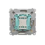 Simon Basic WMUL-0P0xxx-9011 Przycisk pojedynczy zwierny bez piktogramu (moduł) 10AX, 250V~, szybkozłącza; beż