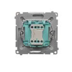 Simon Basic WMUL-0P0xxx-J011 Przycisk pojedynczy zwierny bez piktogramu (moduł) 10AX, 250V~, szybkozłącza; stal inox