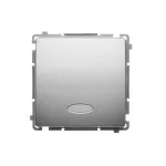 Simon Basic WMUL-0P1xxx-H011 Przycisk pojedynczy zwierny bez piktogramu z podświetleniem LED (moduł) 10AX, 250V~, szybkozłącza; satynowy